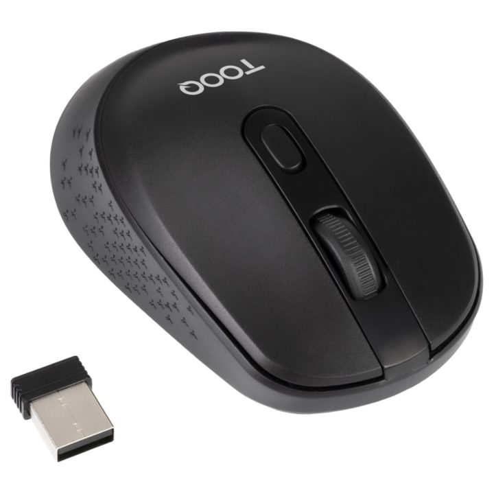 TooQ Rato sem fios, 1600 DPI, 4 Botões, Preto