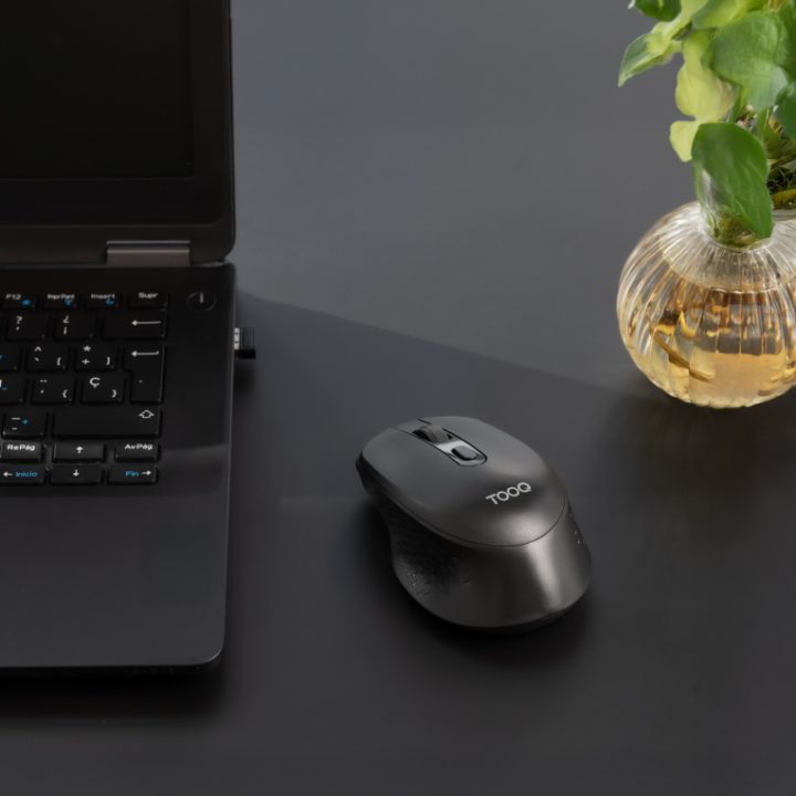 TooQ Rato sem fios, 1600 DPI, 4 Botões, Preto