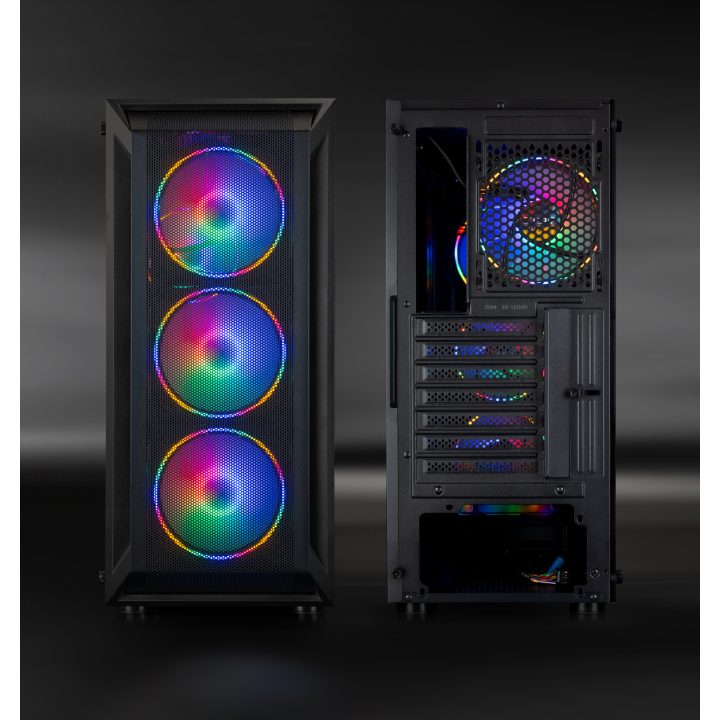 TooQ Ragnärok Mid-Tower Gaming Case, Black