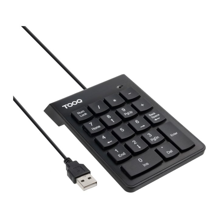 TooQ USB Numeric Keypad, 19 Keys, Black