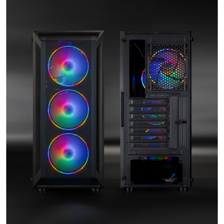 TooQ Ragnärok Mid-Tower Gaming Case, Black