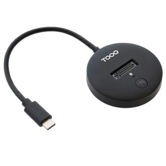 TooQ USB-C 3.2 Gen 2x1 Docking Station for M.2 NVMe PCIe SSD, Black