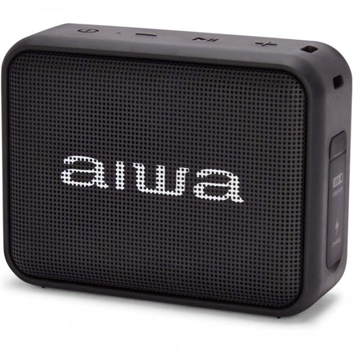 Coluna portátil Aiwa BS-200 6W Bluetooth preta (BS-200BK)