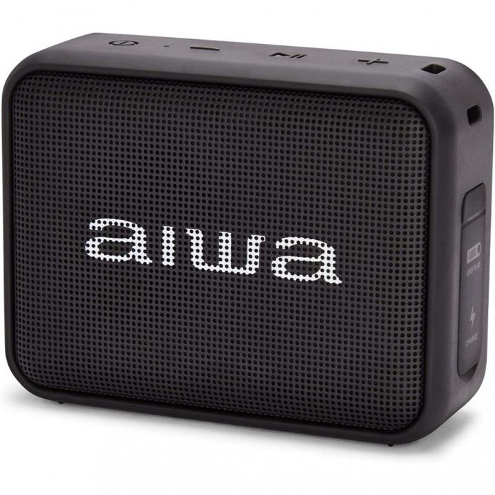 Coluna portátil Aiwa BS-200 6W Bluetooth preta (BS-200BK)