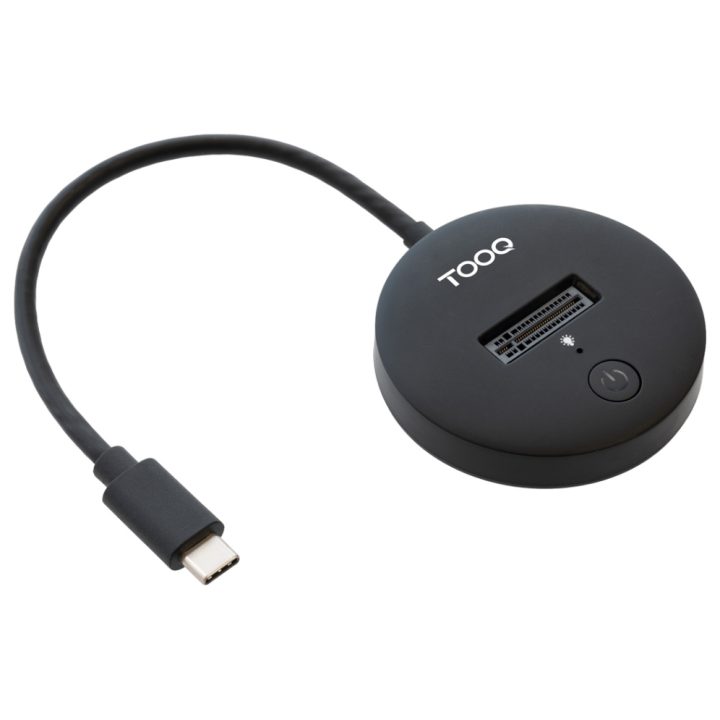 TooQ USB-C 3.2 Gen 2x1 Docking Station for M.2 NVMe PCIe SSD, Black
