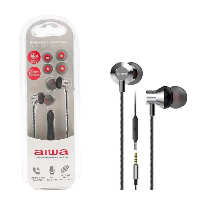 Aiwa Silver Headphones