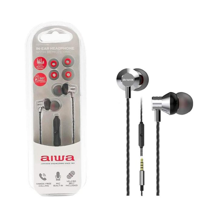 Aiwa Silver Headphones