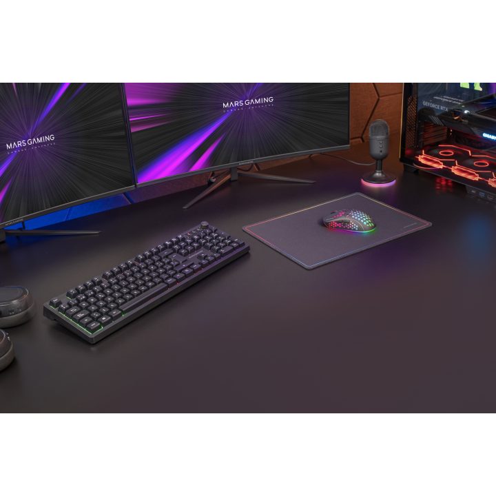 Mars Gaming MCPWXES teclado Ratón incluido Juego RF inalámbrica + USB…