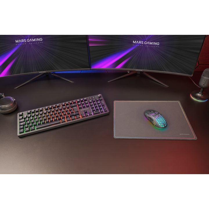 Mars Gaming MCPWXES teclado Ratón incluido Juego RF inalámbrica + USB…