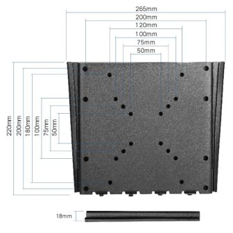iggual SPTV01 Fixed Wall TV Mount 10"-42" 30 kg