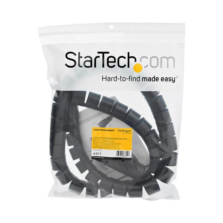 StarTech.com 1.5m Spiral Cable Wrap with 45mm Diameter for Cable…