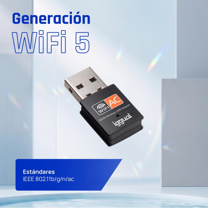 iggual USB Wi-Fi Adapter 600 Mbps Dual 2.4G/5G