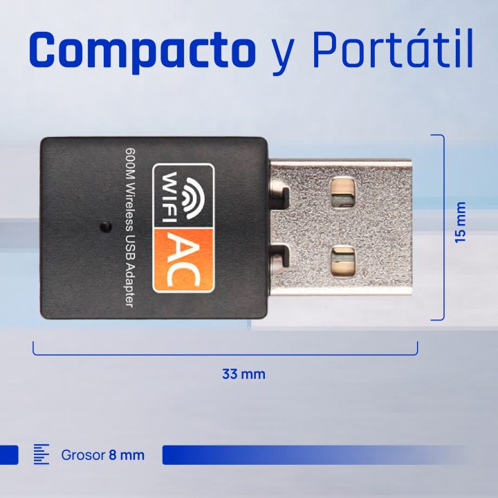 iggual Adaptador USB Wifi 600 Mbps dual 2.4G/5G