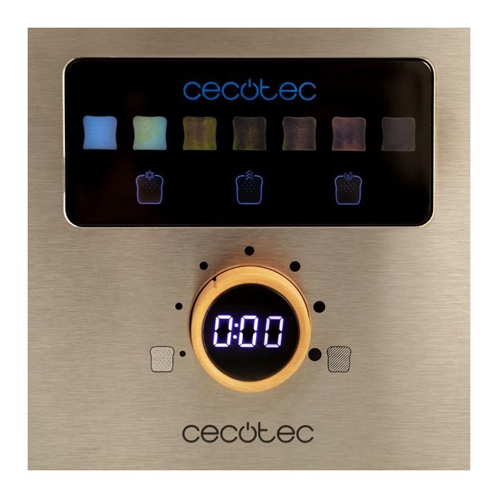 Cecotec 04845 tostadora 7 2 rebanada(s) 1000 W Acero inoxidable