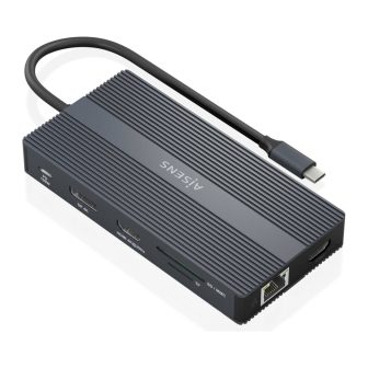 AISENS USB-C Dock 12-in-1, USB-C to 2xHDMI, 1xDisplayport, 1xRJ45…