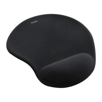 TooQ Ergonomic Mouse Pad with Gel Wrist Rest, Black