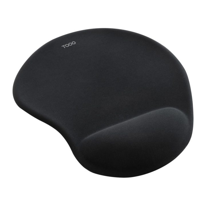 TooQ Tapete para rato ergonómico com apoio de pulso em gel, Preto