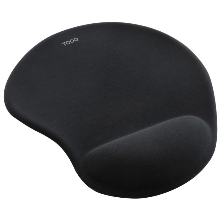 TooQ Ergonomic Mouse Pad with Gel Wrist Rest, Black