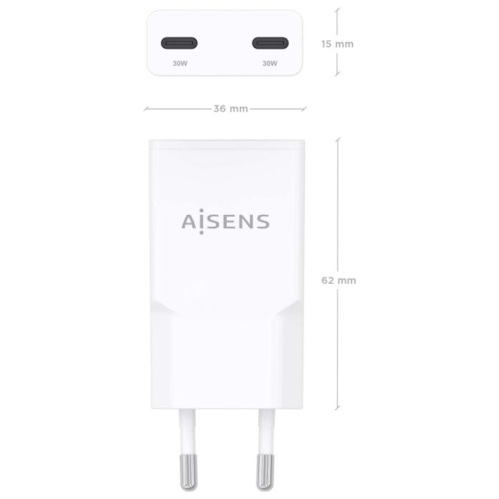 AISENS ASCH-30W2P048-W Mobile Device Charger Digital Camera, MP3…