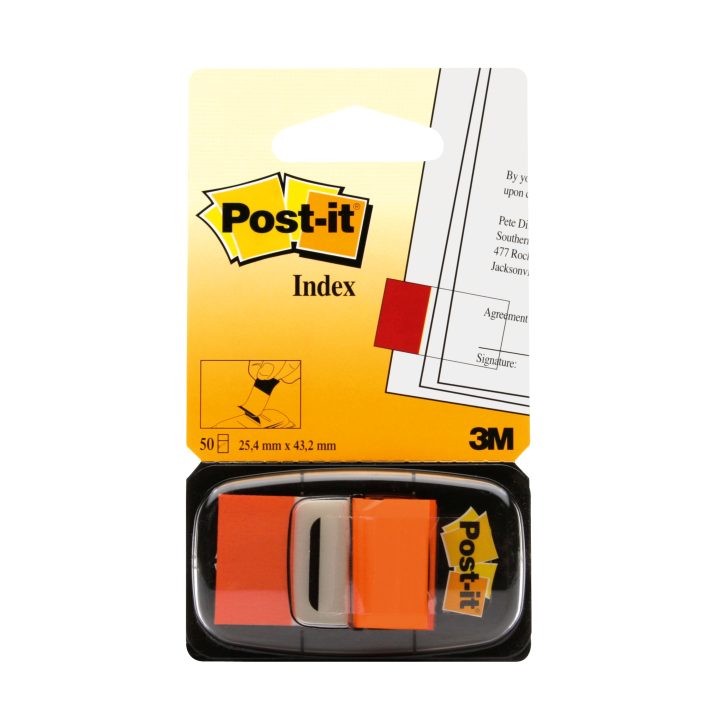 Blister dispenser 50 orange index tabs 25.4x43.2mm 680-4 Post-it…