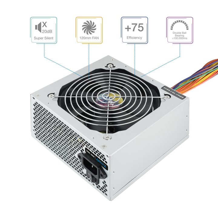 TooQ TQAPOLO-500SP unidade de fonte de alimentação 500 W 20+4 pinos…