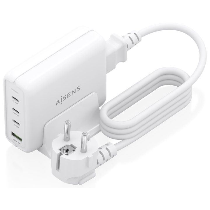AISENS Cargador Sobremesa GaN 140W, 3x USB-C PD3.1 QC4.0 QC5.0, 1x…