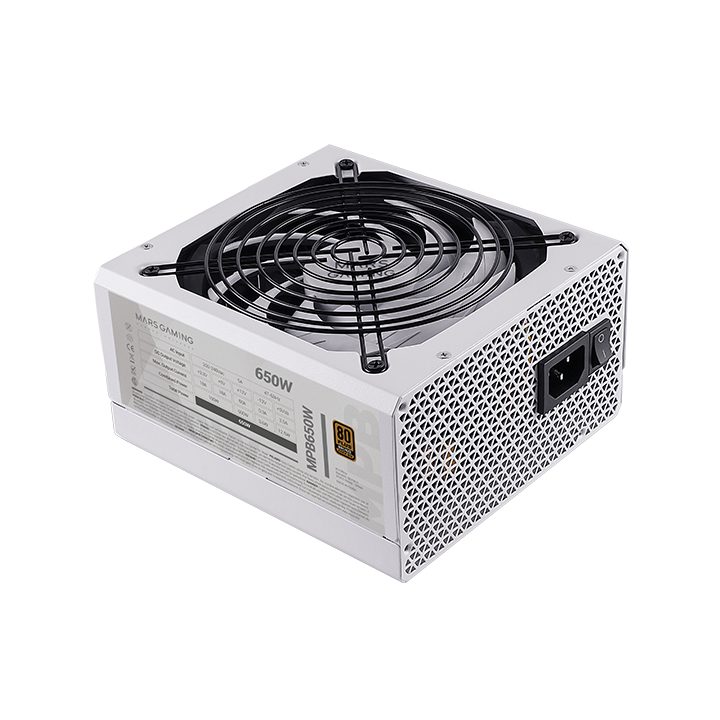 Mars Gaming MPB650, PC ATX Power Supply 650W, 6-Year Warranty, 80Plus…