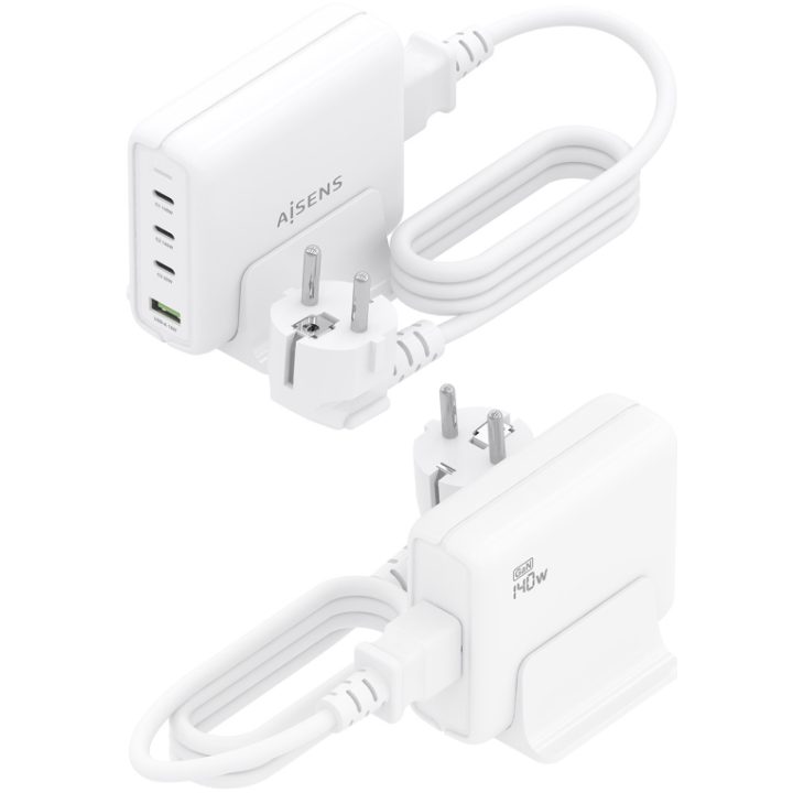 AISENS Carregador de Mesa GaN 140W, 3x USB-C PD3.1 QC4.0 QC5.0, 1x…