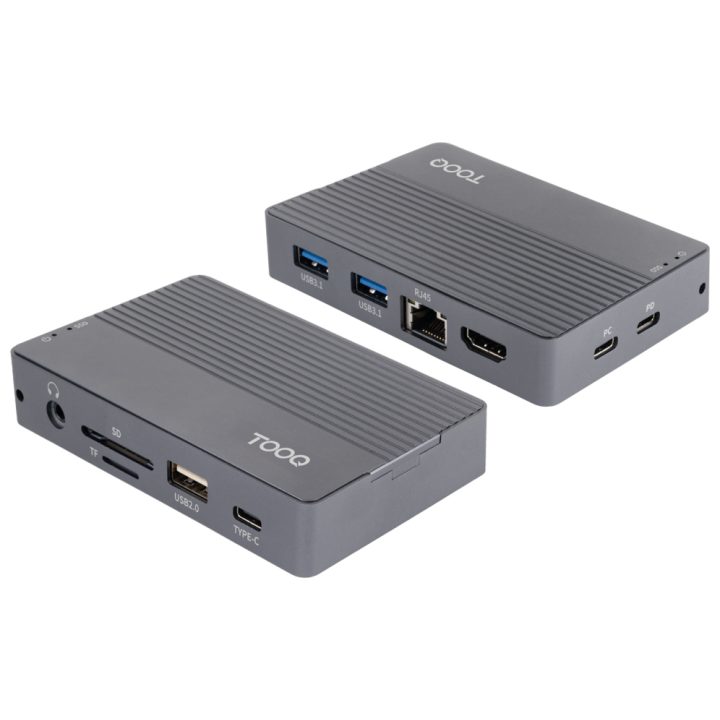 TooQ Caixa externa para SSD M.2 NVMe/SATA + HUB USB-C 3.2 Gen2 com 2x…