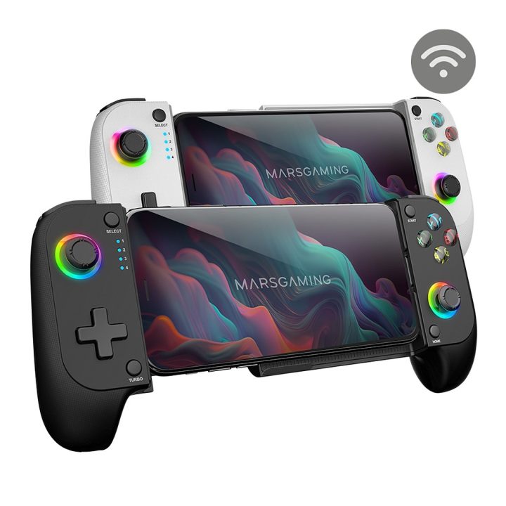 Mars Gaming MGPX, Gamepad Bluetooth 5.0 2en1, RGB Neon, Vibração…