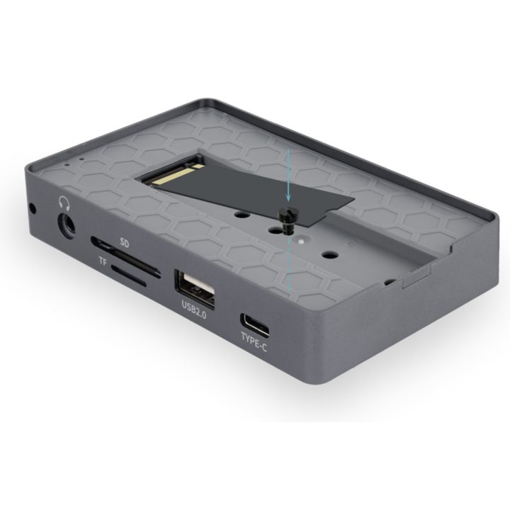 TooQ Caixa externa para SSD M.2 NVMe/SATA + HUB USB-C 3.2 Gen2 com 2x…