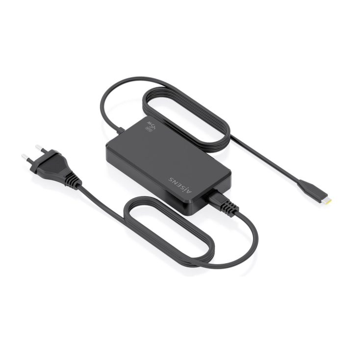 AISENS Desktop GaN Charger 45W PD3.0 1xUSB-C 1.8m, Black