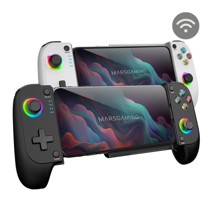 Mars Gaming MGPX, Gamepad Bluetooth 5.0 2en1, RGB Neon, Vibração…