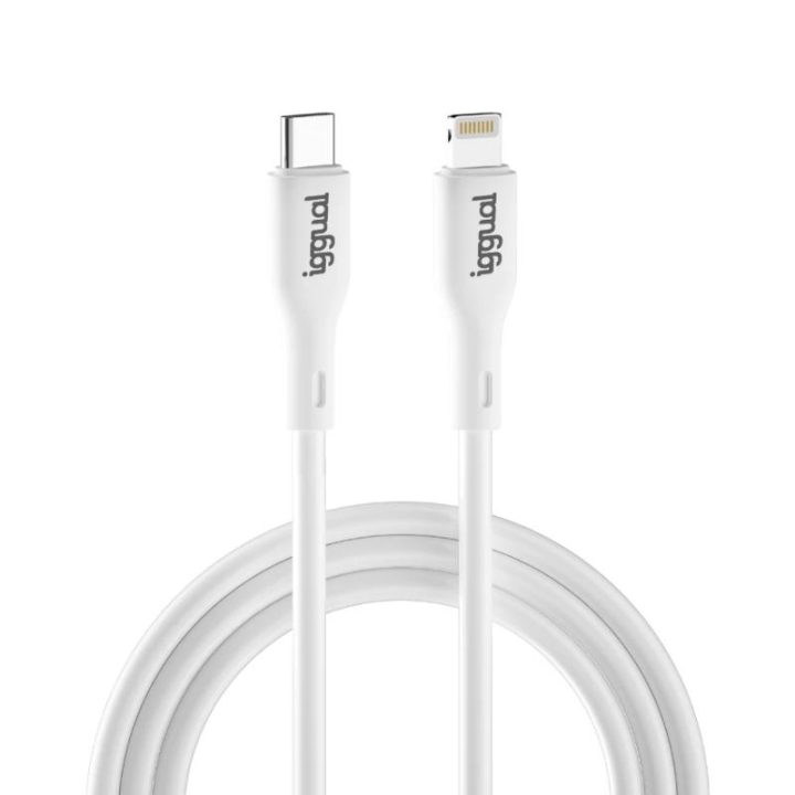 iggual USB-C/Lightning Cable 100 cm White Q3.0 3A