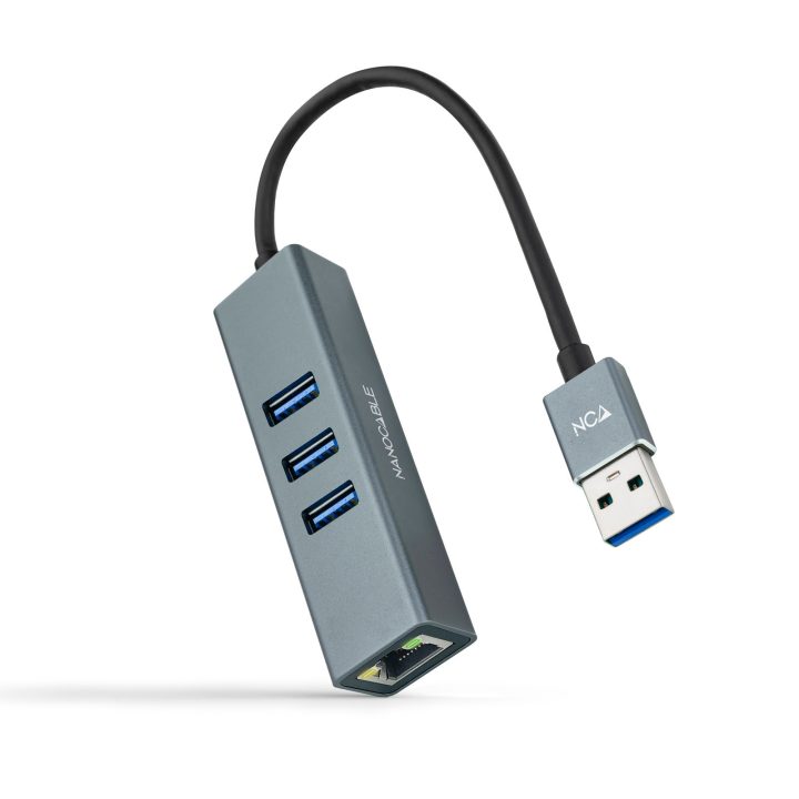 Nanocable Conversor USB 3.0 a Ethernet Gigabit + 3XUSB 3.0, Aluminio…