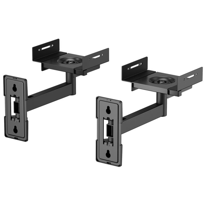 AISENS Universal Swivel and Tilt Wall Mount for Speakers, Black