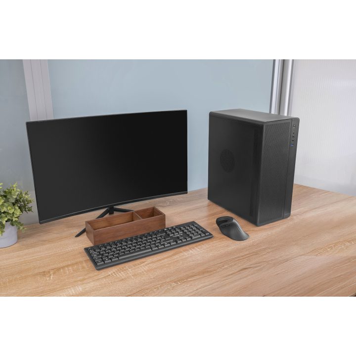 Tacens 2AERO Midi Tower Computer Case Black