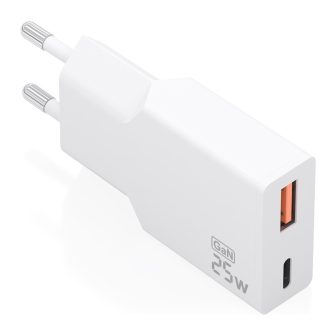 AISENS Cargador Ultra Delgado GaN 25W, 1xUSB-C PD3.0 QC4.0, 1xUSB-A…