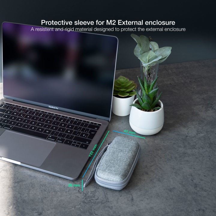 TooQ Estuche Protector para Caja Externa M2, Gris