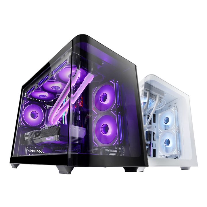 Mars Gaming MC-FUSIONM, Micro-ATX Gaming Case, Continuous Curved…
