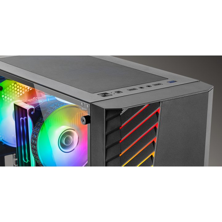 Mars Gaming MC-VOLT, Caixa Gaming ATX, Ventilador ARGB 120mm, Grelha…
