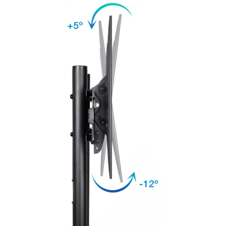 TooQ RAMSÉS Suporte de Chão com Rodas para Ecrãs 37"- 70", Preto