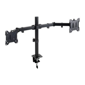 TooQ Soporte de Mesa para 2 Pantallas 17"-32", Color Negro