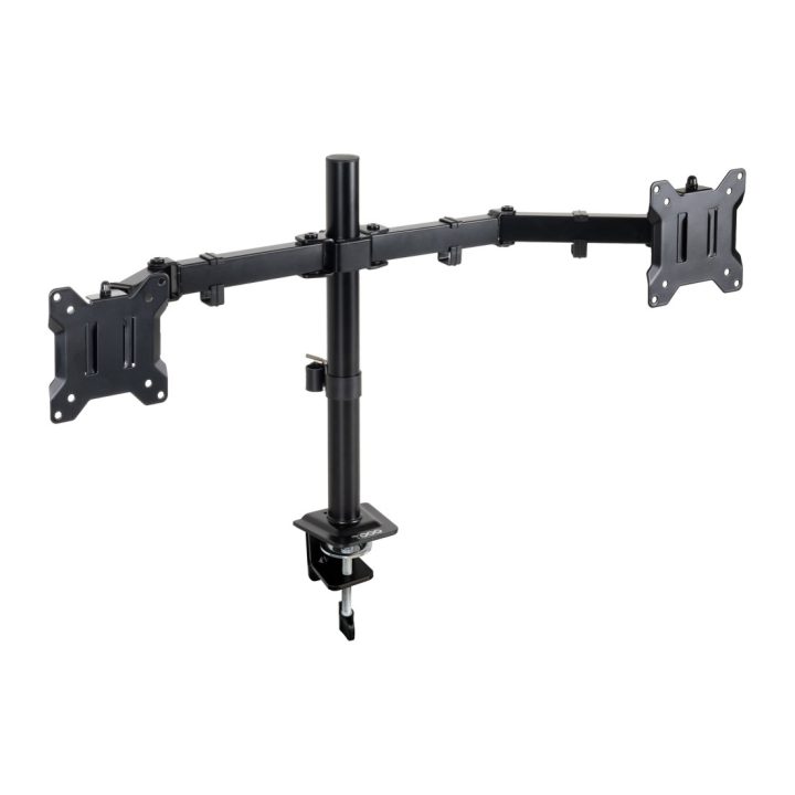 TooQ Soporte de Mesa para 2 Pantallas 17"-32", Color Negro