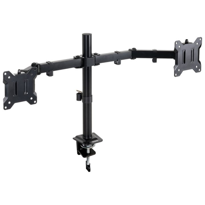 TooQ Soporte de Mesa para 2 Pantallas 17"-32", Color Negro