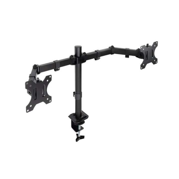 TooQ Soporte de Mesa para 2 Pantallas 17"-32", Color Negro
