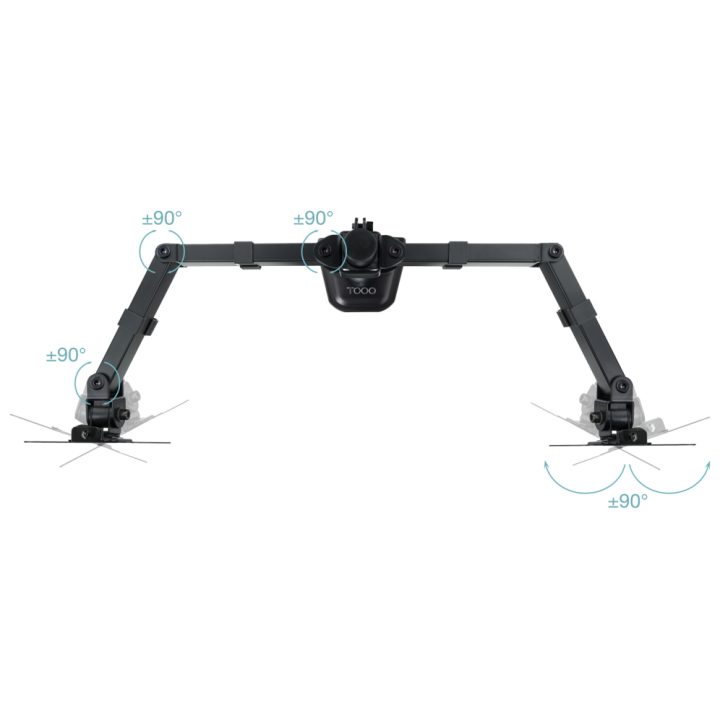 TooQ Suporte de Mesa para 2 Ecrãs 17"-32", Cor Preto