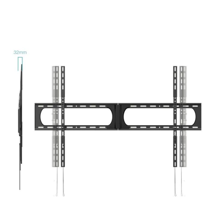 TooQ Fixed Wall Mount for 37"-140" Screens, Black