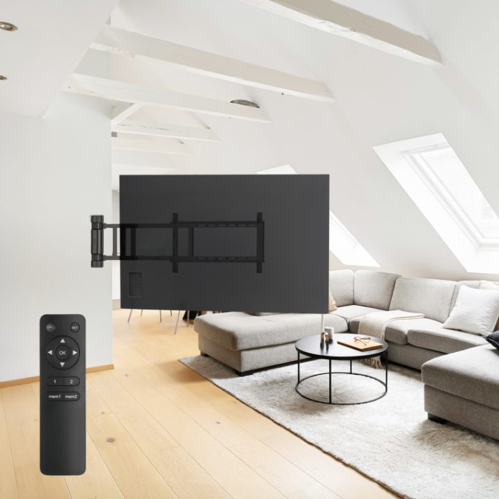 TooQ Electric Adjustable Wall Mount for 32"–75" Screens, Black