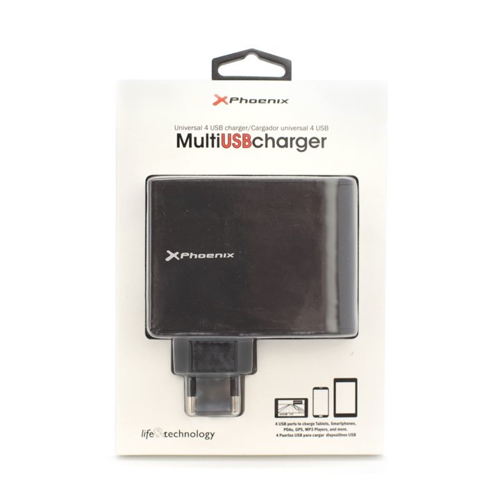 Phoenix technologies Carregador de parede 5.1V de 4 entradas USB 2.1a